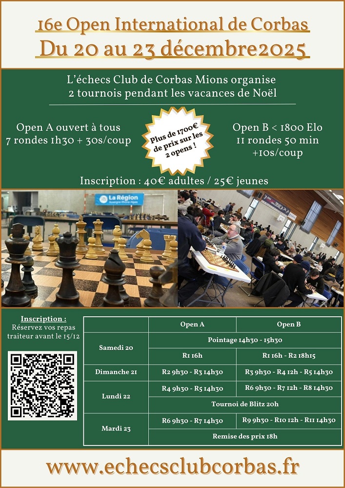 16e Open International de Corbas réduit 50