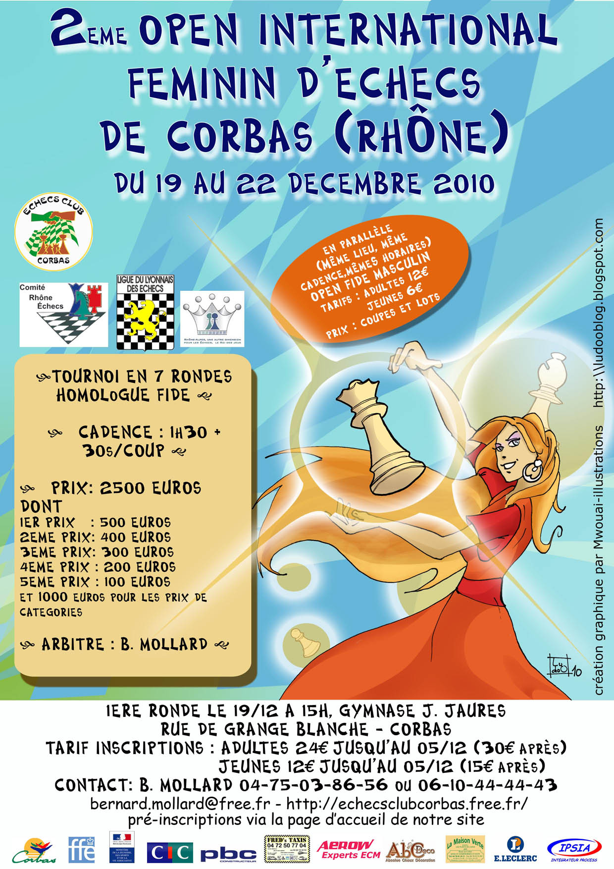 affiche open feminin corbas 2010